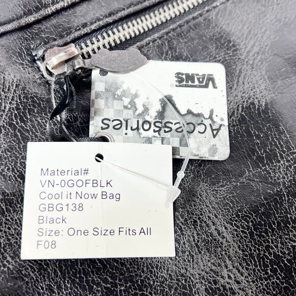 Vans Cool it Now Shoulder Tote Bag Large Black Braided Loop Handles Purse New - Picture 13 of 13